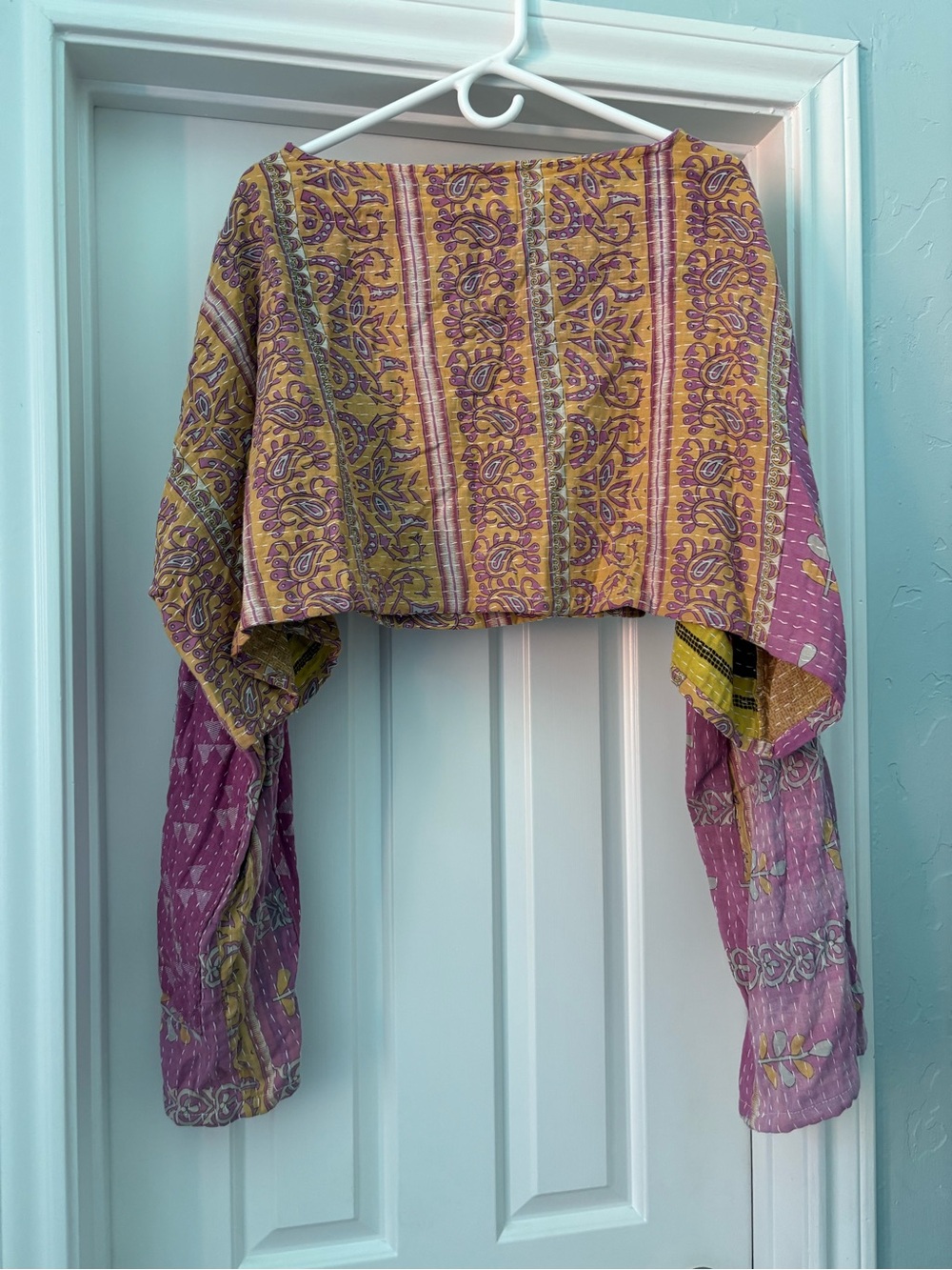 Kantha Bae hand made reversible cotton crop top